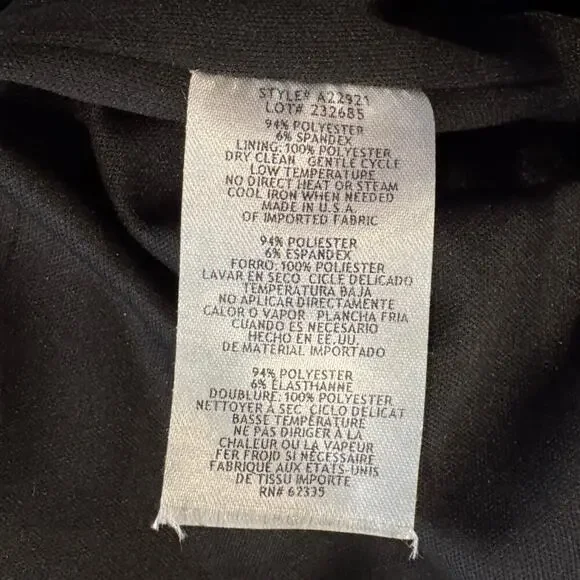 Betsy & Adam Christine Scuba Crepe Ruffle Bow Trumpet Gown Size 14 - Picture 7 of 8